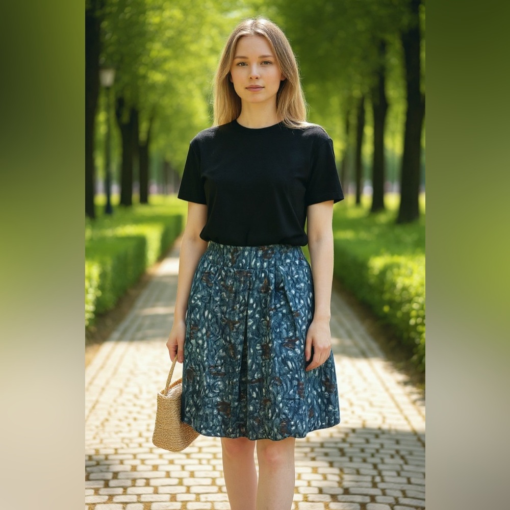 Banana Republic statement bubble silk skirt